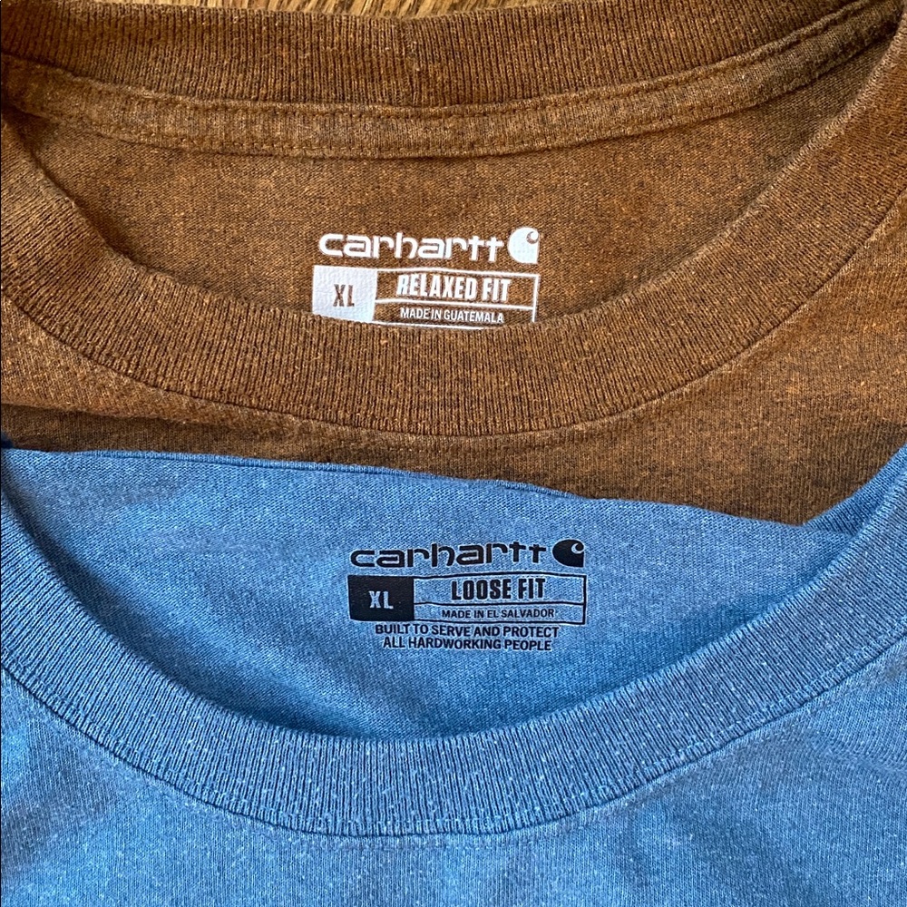 Carhartt t- shirt bundle (2) shirts shirt sleeves relaxed fit loose fit XL - Picture 6 of 10